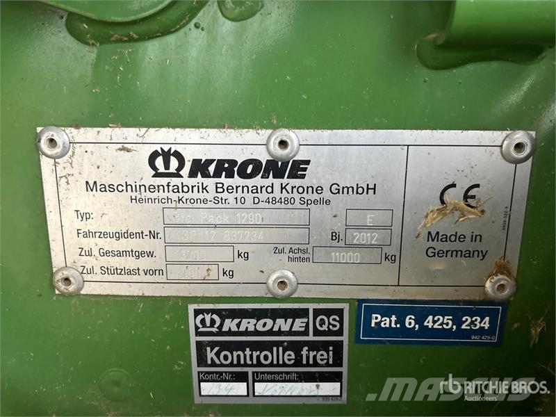 Krone Big Pack 1290 Square balers