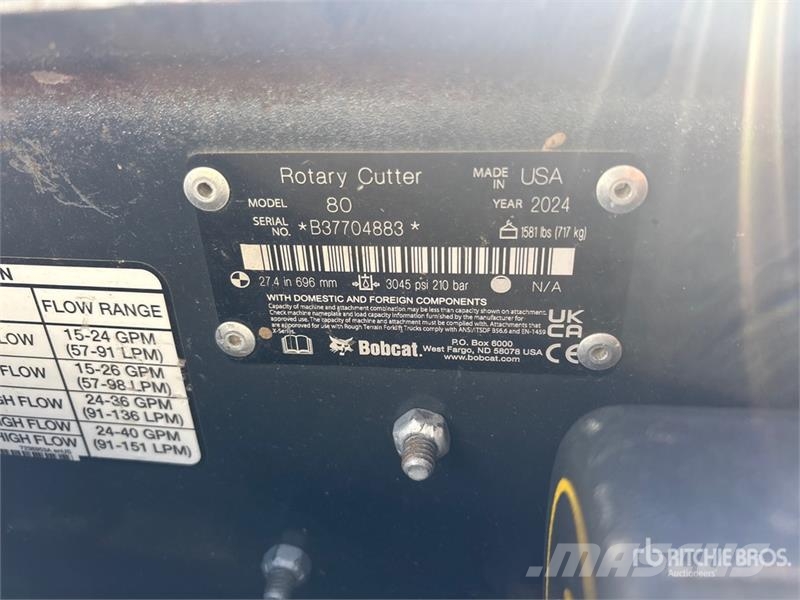 Kubota 80" Brushca 80 in Skid Steer Brush Cutter Borstels