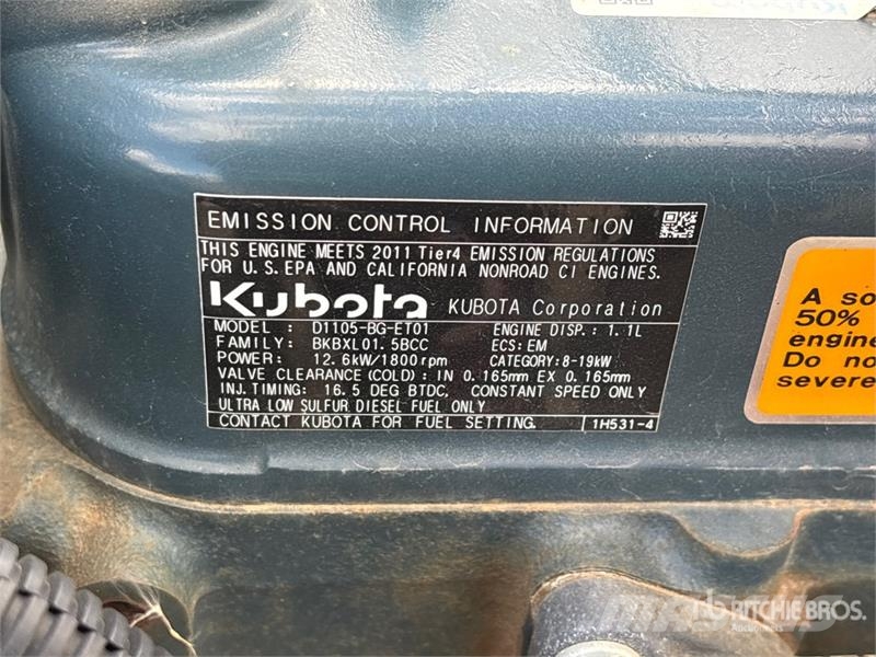 Kubota D1105-BG-ET01 12.6 kW 1.1 L Engine Motorer