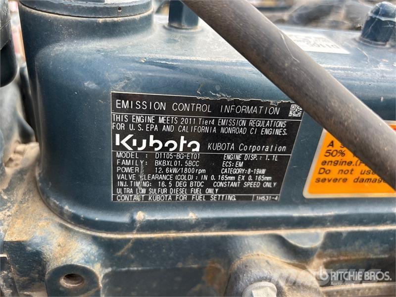 Kubota D1105-BG-ET01 12.6 kW 1.1 L Engine Motorer