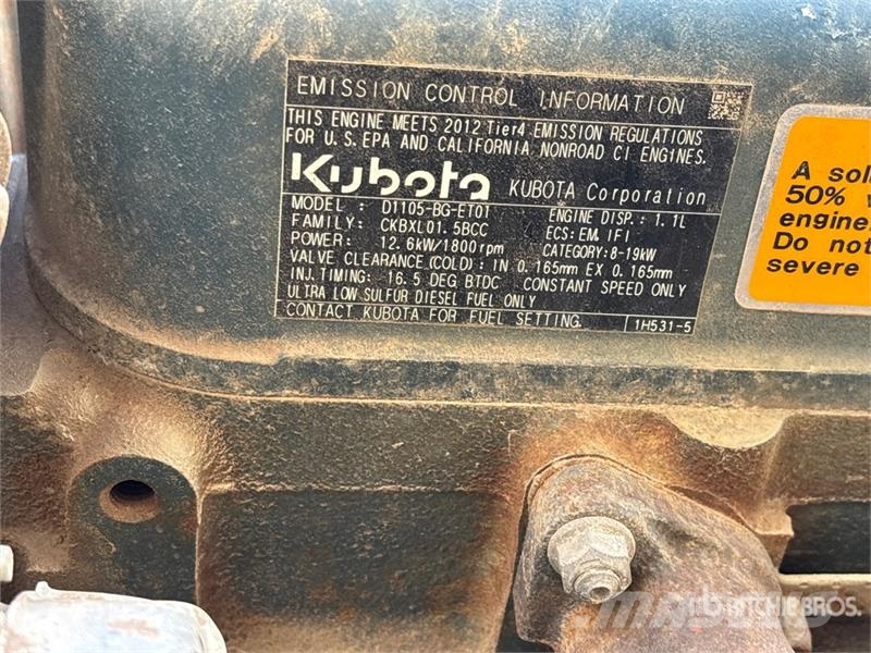 Kubota D1105-BG-ET01 12.6 kW 1.1 L Engine Motorer