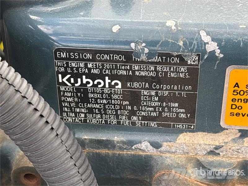 Kubota D1105-BG-ET01 12.6 kW 1.1 L Engine Motorer