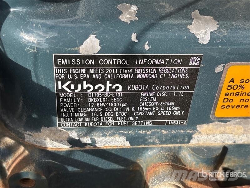 Kubota D1105-BG-ET01 12.6 kW 1.1 L Engine Motori