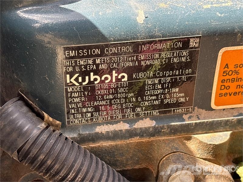Kubota D1105-BG-ET01 12.6 kW 1.1 L Engine Motorer