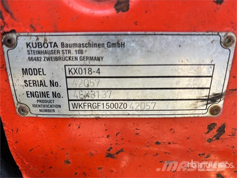 Kubota KX018-4 Mini bagri <7t