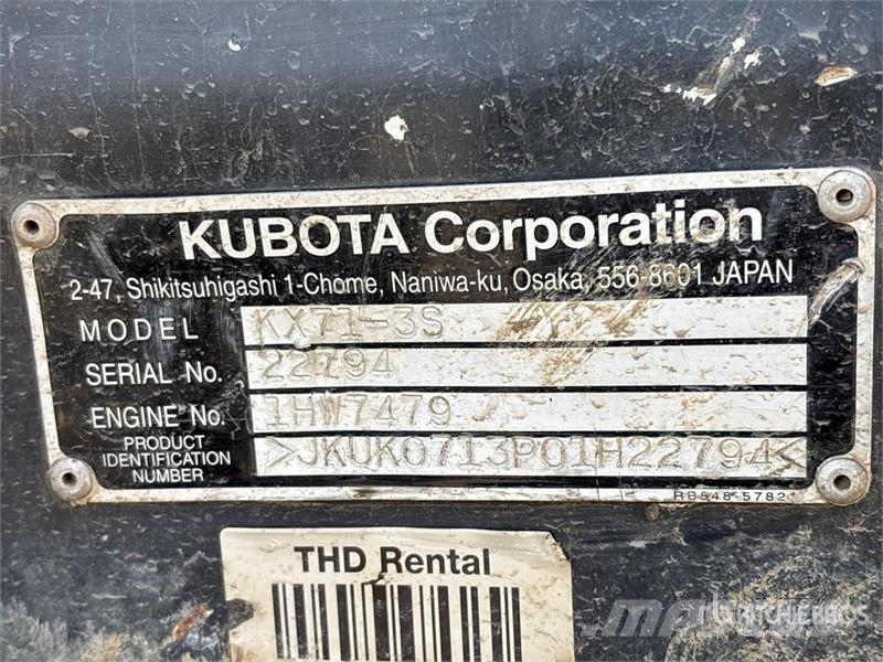 Kubota KX71-3S4R1 2.5 - 3 Ton Mini Excavator Мини екскаватори < 7 т