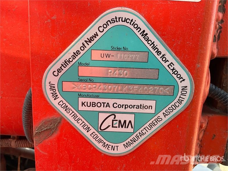 Kubota R430 4x4 Rough Terrain Forklift Montacargas todo terreno