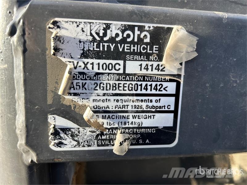 Kubota RTV-X1100C 4x4 Utility Vehicle Masini utilitare