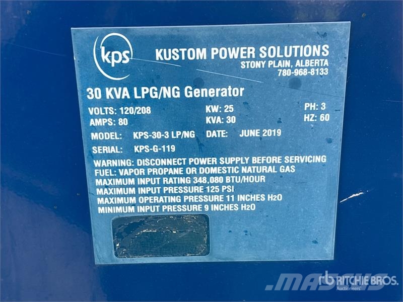 Kustom Power Solutions KPS-30 25 kW Skid-Mounted G Diesel Generatoren