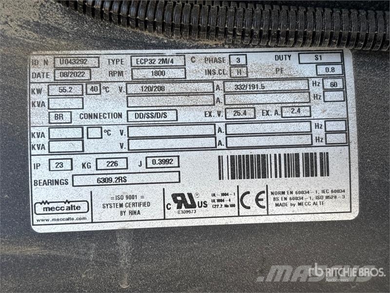 Kustom Power Solutions KPS-60 LP/NG 48 kW Skid-Mou Diesel Generatoren