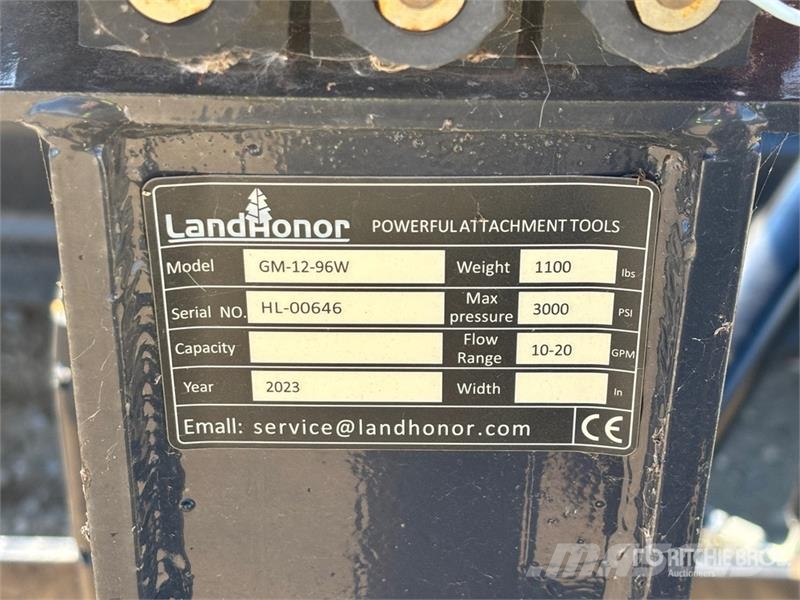 Landhonor GM-12-96W 96 in Skid Steer Grader Інше обладнання