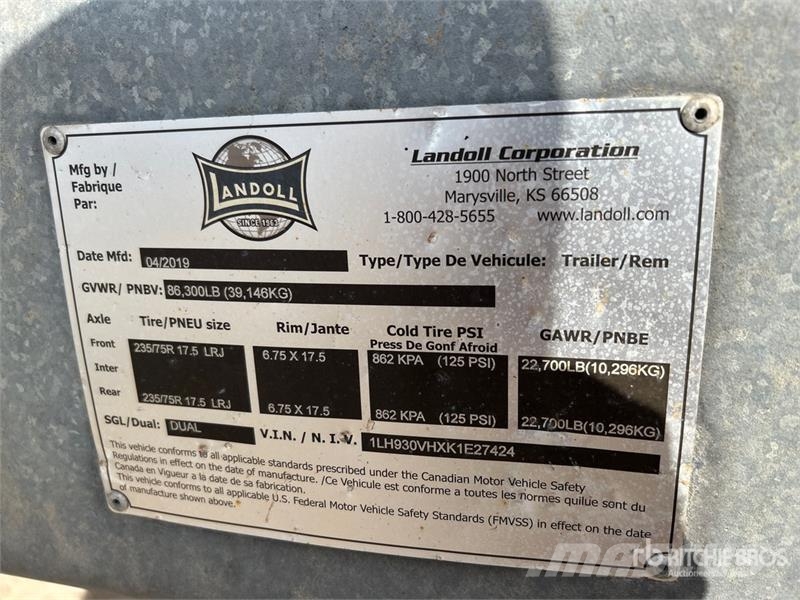 Landoll 930E 48 ft T/A Sliding Axle Trailer Низькорамні причепи