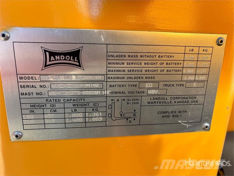 Landoll B30/42E180D Series IV 3000 lb Electric Forklift Sähkötrukit