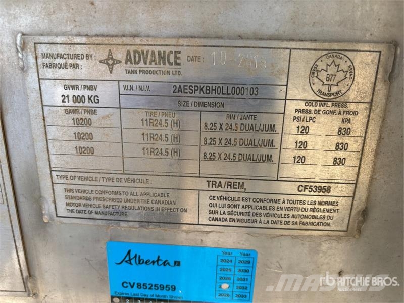 Lazer 150F 22000 L Tri/A Tanker Trailer Rimorchi cisterna
