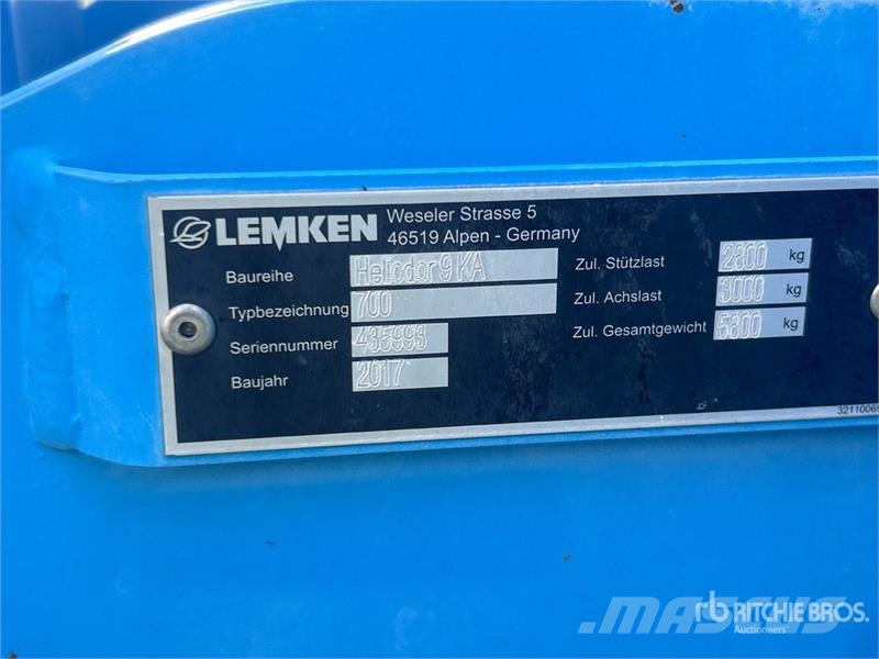 Lemken Heliodor 9 24 ft High-Speed Disc Disc harrows