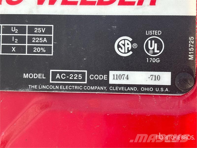 Lincoln Electric Electric AC-225 225 A Electric Welder Suvirinimo technika