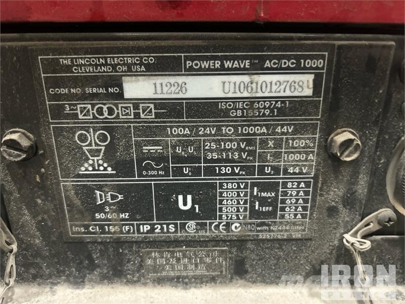 Lincoln Power Wave AC/DC 1000 Electric Inverter-Based Powe Muut maatalouskoneet