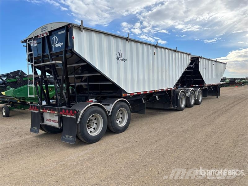 Lode King 30 ft Super B-Train Pup Belly Grain Trailer Remorci pentru cereale / siloz