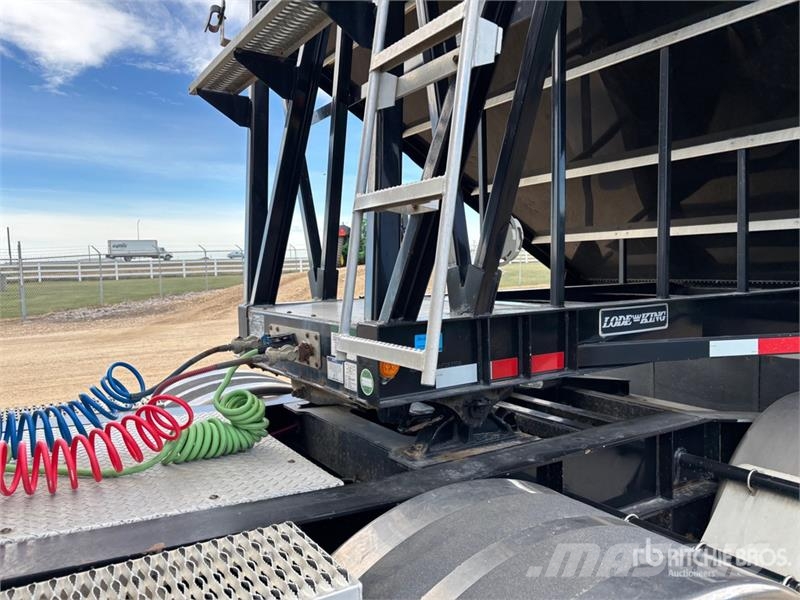 Lode King 30 ft Super B-Train Pup Belly Grain Trailer Remorci pentru cereale / siloz