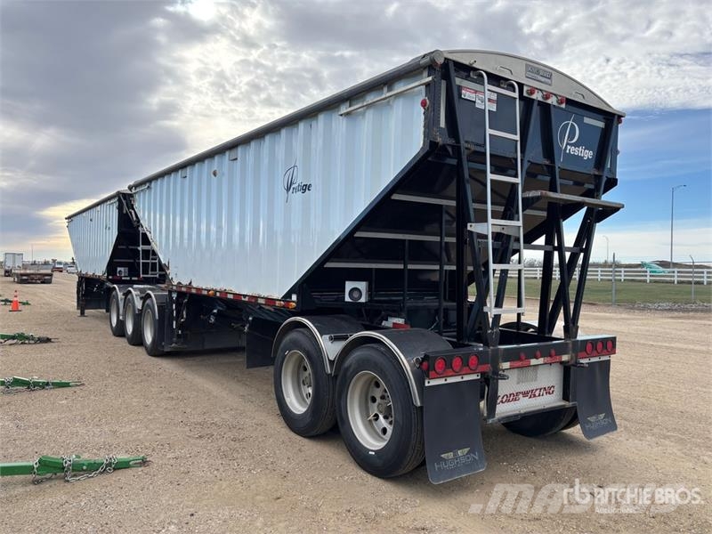 Lode King 30 ft Super B-Train Pup Belly Grain Trailer Remorci pentru cereale / siloz