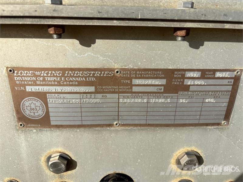 Lode King 30 ft T/A Super B-Train Pup Grain Trailer Transbordeur