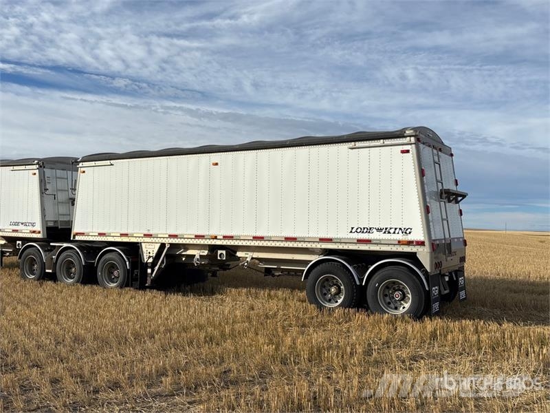 Lode King 30 ft T/A Super B-Train Pup Grain Trailer Transbordeur