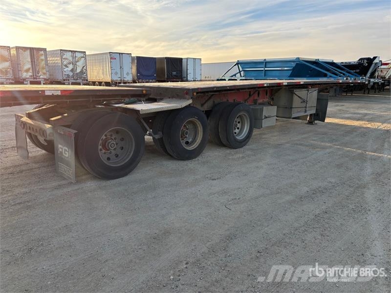 Lode King 32 ft Super B-Train Lead Flatbed Trailer Plataforma plana/laterales abatibles