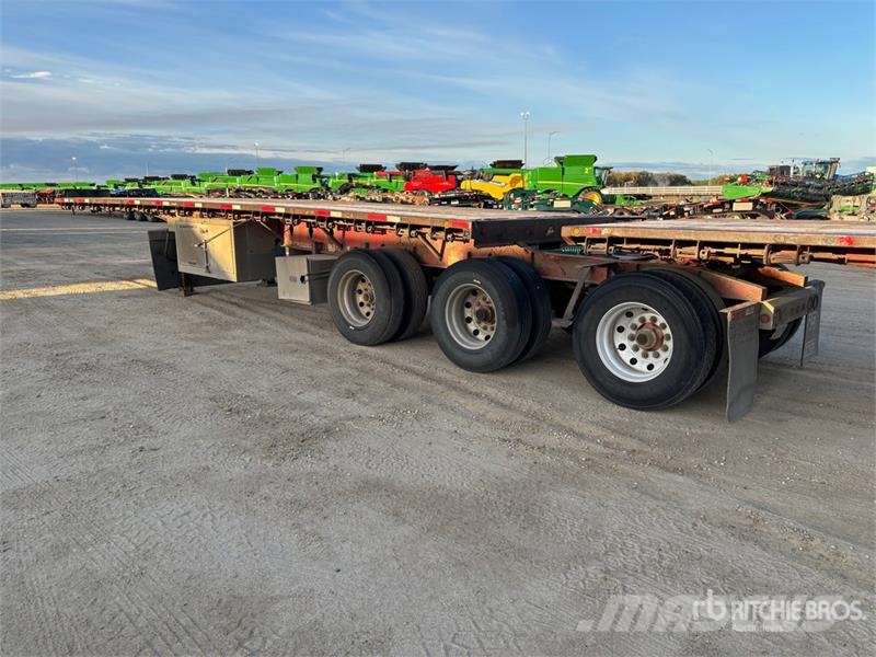 Lode King 32 ft Super B-Train Lead Flatbed Trailer Plataforma plana/laterales abatibles