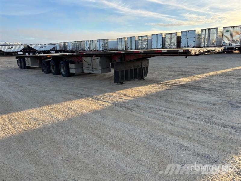Lode King 32 ft Super B-Train Lead Flatbed Trailer Plataforma plana/laterales abatibles