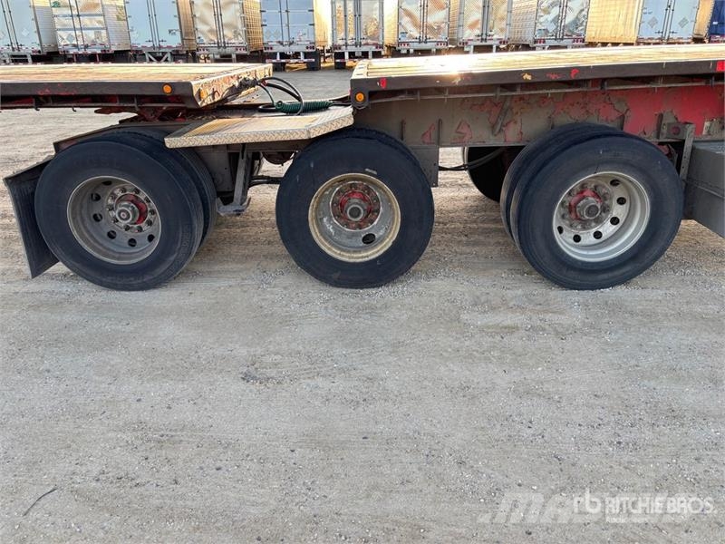 Lode King 32 ft Super B-Train Lead Flatbed Trailer Plataforma plana/laterales abatibles