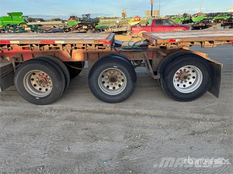 Lode King 32 ft Super B-Train Lead Flatbed Trailer Plataforma plana/laterales abatibles
