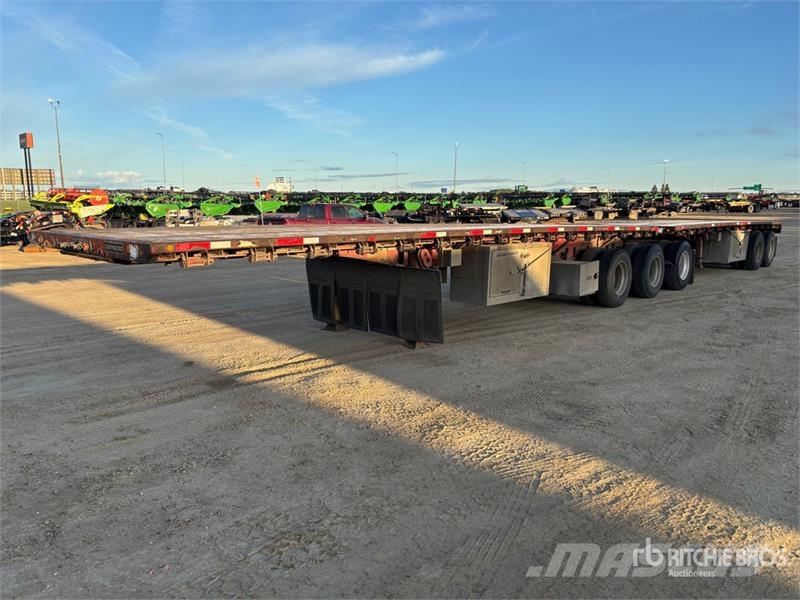 Lode King 32 ft Super B-Train Lead Flatbed Trailer Plataforma plana/laterales abatibles