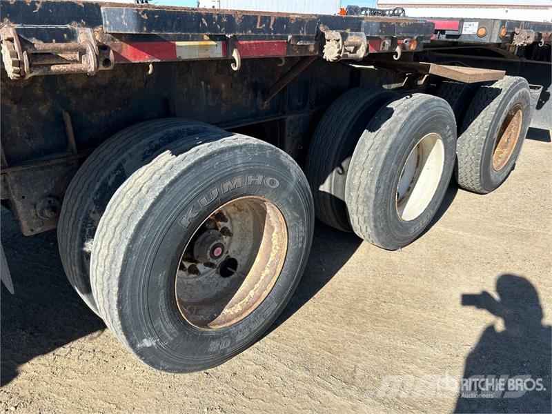 Lode King 32 ft Tri/A Super B-Train Lead Flatbed Trailer Platformas/izkraušana no sāniem