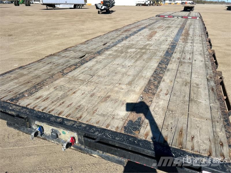 Lode King 32 ft Tri/A Super B-Train Lead Flatbed Trailer Platformas/izkraušana no sāniem