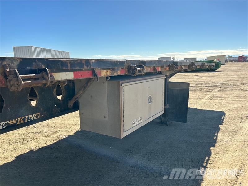 Lode King 32 ft Tri/A Super B-Train Lead Flatbed Trailer Platformas/izkraušana no sāniem