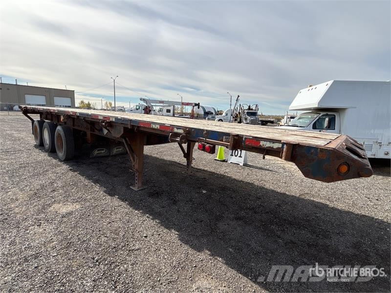 Lode King 40 ft Tri/A Spread Axle Picker Flatbed Trailer Vlakke laadvloer