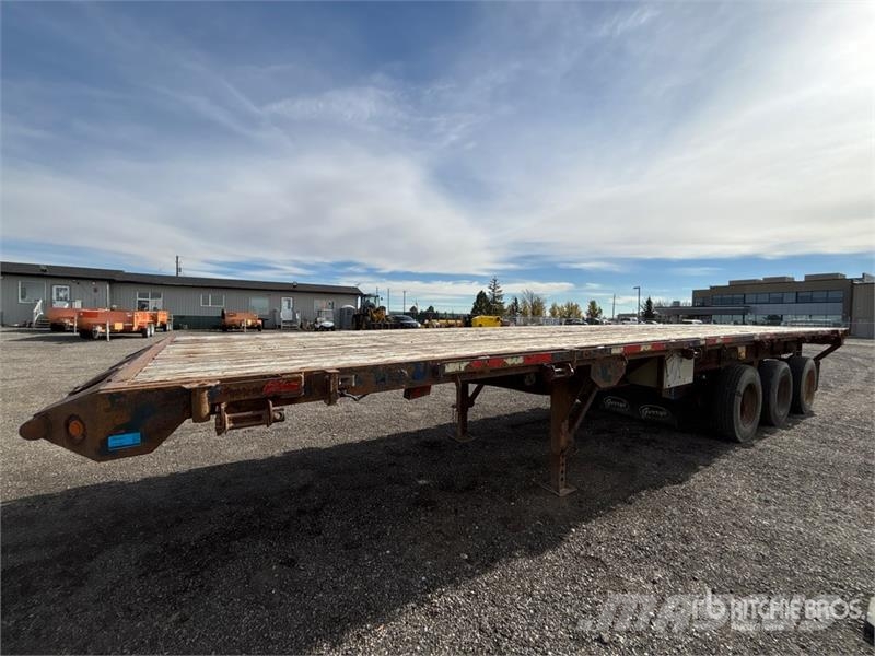Lode King 40 ft Tri/A Spread Axle Picker Flatbed Trailer Vlakke laadvloer