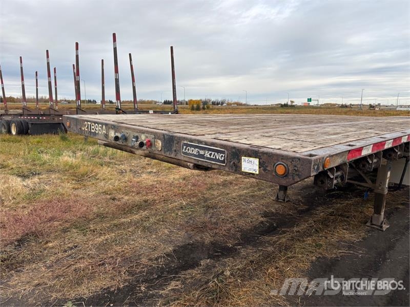 Lode King PF32-3 32 ft Super B-Train Lead Flatbed Trailer Lavaperävaunut
