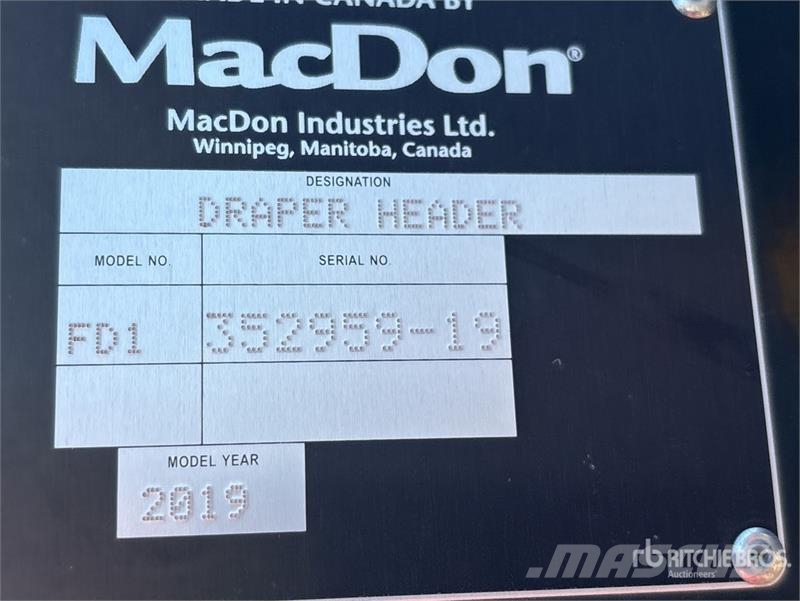MacDon FD145 45 ft Flex Draper Combine Header Cabeçotes de colheitadeira