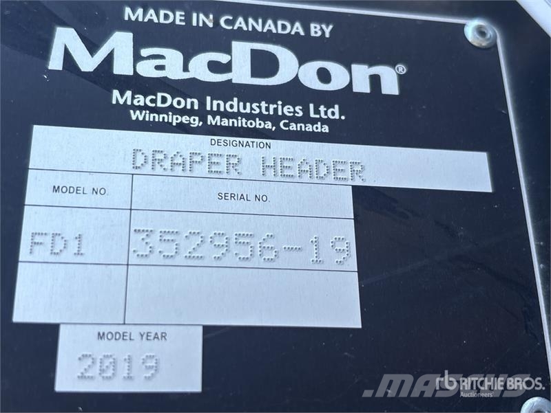MacDon FD145 45 ft Flex Draper Combine Header Glave hederi za kombajne
