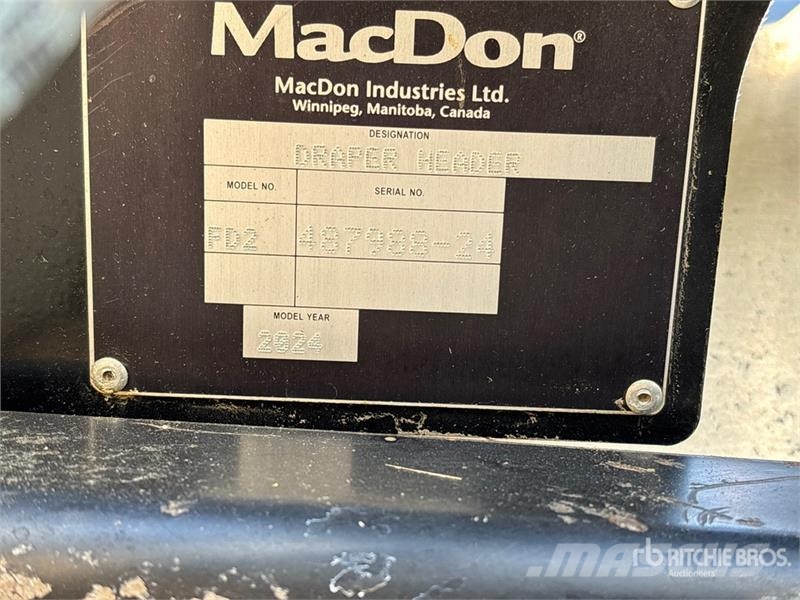 MacDon FD245 45 ft Draper Combine Header Barre de coupe pour moissonneuse batteuse