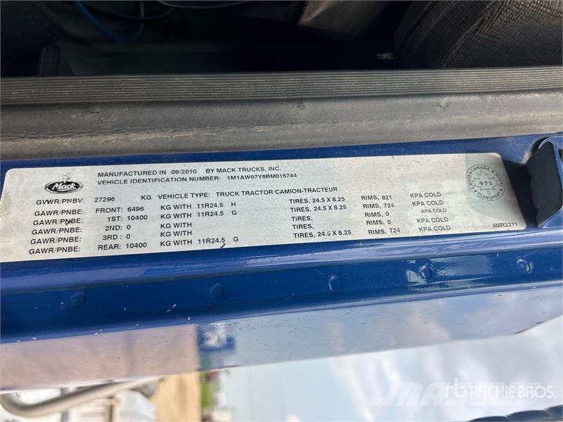 Mack CXU613 曳引機組件
