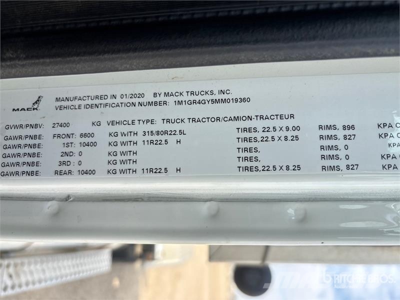 Mack Granite 64BT 6x4 T/A Day Cab Truck Tractor Autotractoare