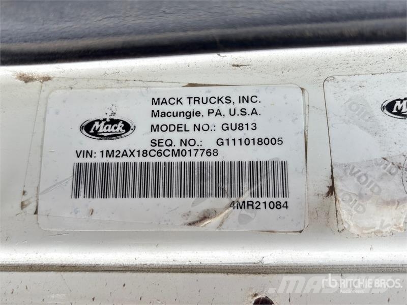 Mack GU813 Tipper trucks