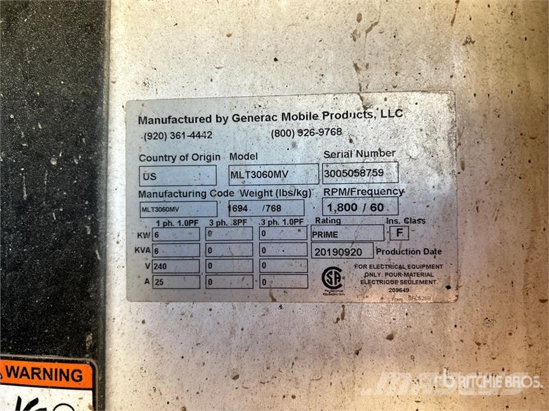 Magnum (Generac) MLT3060MV Light Tower Rasvetni stubovi