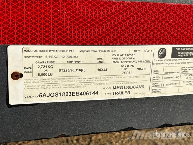 Magnum MMG150DCAN6 119 kW Mobile Generator Set ディーゼル発電機