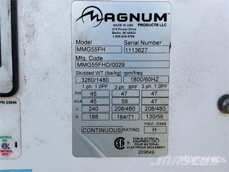 Magnum MMG55FH Dízel áramfejlesztők