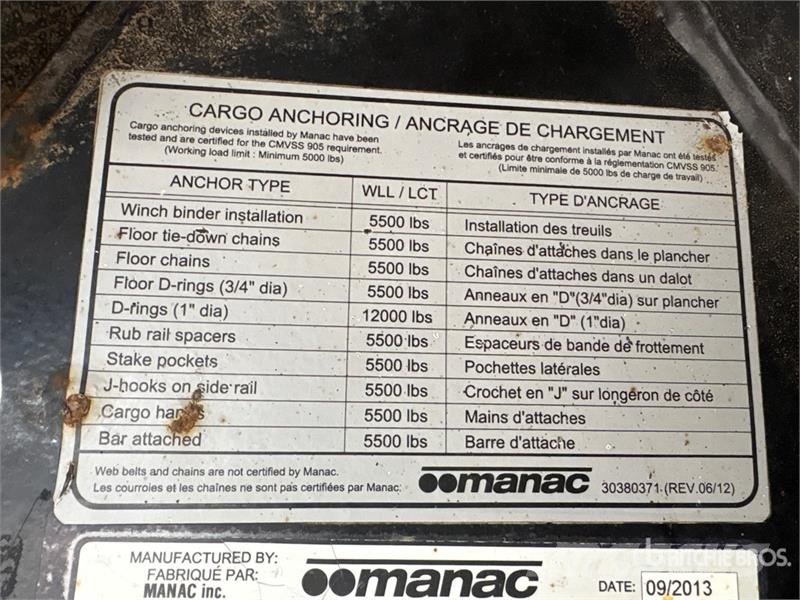 Manac 32 ft Tri/A Super B-Train Lead Flatbed Trailer Rimorchi con sponde ribaltabili