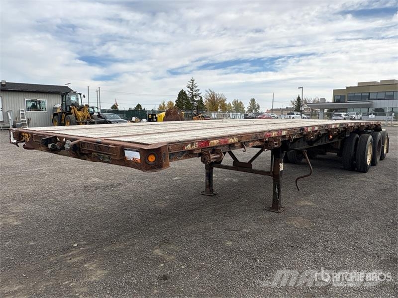 Manac 32 ft Tri/A Super B-Train Lead Flatbed Trailer Rimorchi con sponde ribaltabili