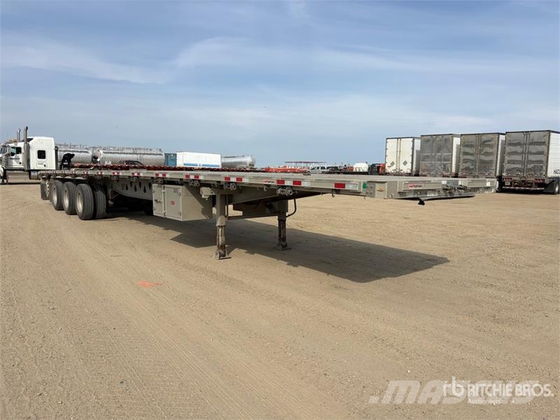 Manac 53 ft Quad/A Flatbed Trailer Platformos / Pakrovimas iš šono